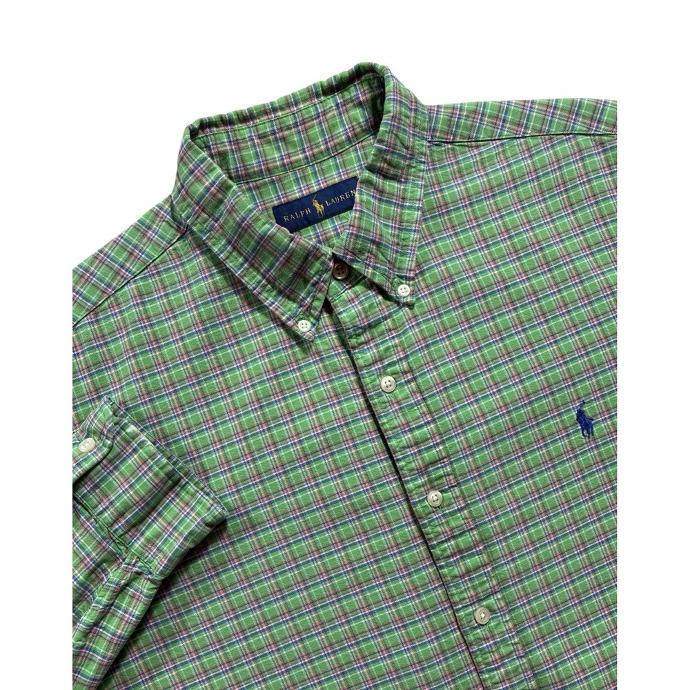 Ralph Lauren Men's Plaid Oxford Shirt XL Pony Button‎ Down L/S -1576
